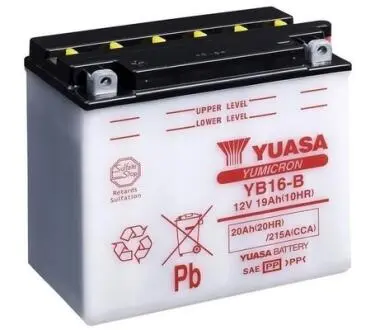 YB16B AKUMULATOR 20AH/215 12V L+ / YUASA MOTOCYKLE YUASA підбір по vin на Brocar