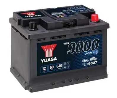 YBX9027 Стартерная аккумуляторная батарея YUASA подбор по vin на Brocar