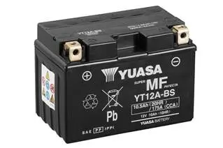 YT12ABS МОТО Yuasa 12V 10Ah MF VRLA Battery YT12A-BS(сухозаряжений) YUASA подбор по vin на Brocar
