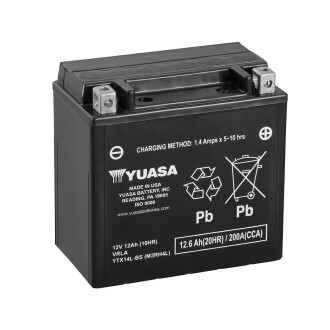 YTX14LBS МОТО Yuasa 12V 12,6 Ah MF VRLA Battery AGM YTX14L-BS(сухозаряженій) YUASA підбір по vin на Brocar