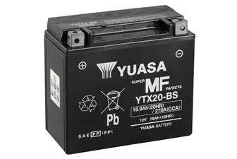 YTX20BS МОТО Yuasa 12V 18,9 Ah MF VRLA Battery YTX20-BS(сухозаряженій) YUASA підбір по vin на Brocar