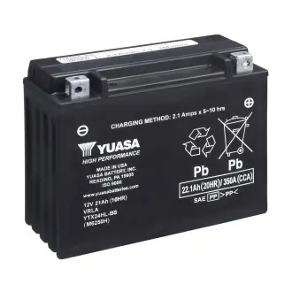 YTX24HLBS МОТО Yuasa 12V 22,1Ah High Performance MF VRLA Battery YTX24HL-BS(сухозаряжений) YUASA підбір по vin на Brocar