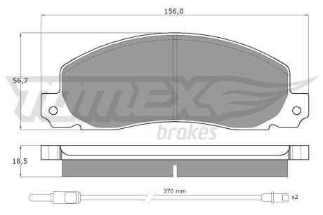 1165 Тормозные колодки дисковые TOMEX підбір по vin на Brocar