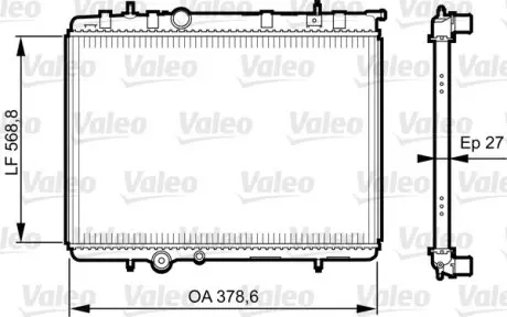 735597 Радіатор, охолодження двигуна VALEO підбір по vin на Brocar