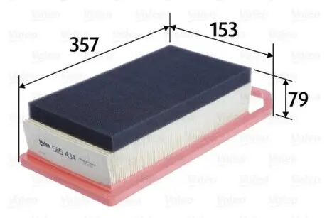 585434 Повітряний фільтр VALEO підбір по vin на Brocar