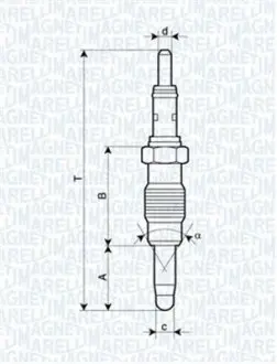 062900011304 Свічка розжарювання MAGNETI MARELLI 062900011304 MAGNETI MARELLI підбір по vin на Brocar