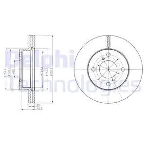 BG4271C Тормозной диск DELPHI подбор по vin на Brocar