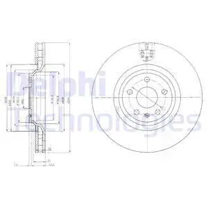 BG9054 Тормозной диск DELPHI підбір по vin на Brocar