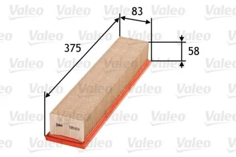 585003 Воздушный фильтр VALEO подбор по vin на Brocar