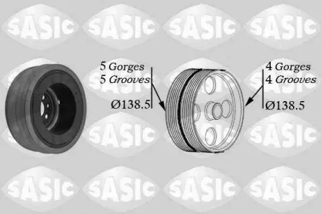 9001804 Шків колінвалу SASIC підбір по vin на Brocar