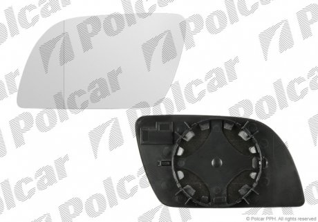 9526543M Стекло левого наружного зеркала VW POLO 02- POLCAR подбор по vin на Brocar