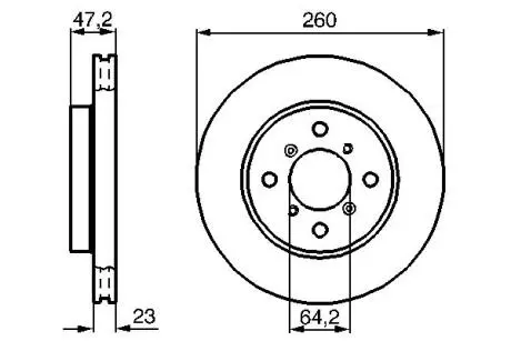 0986478415 Тормозной диск BOSCH підбір по vin на Brocar