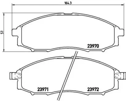 P56049 Гальмівні колодки, дискове гальмо (набір) BREMBO підбір по vin на Brocar