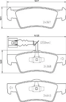P85163 Гальмівні колодки дискові BREMBO підбір по vin на Brocar