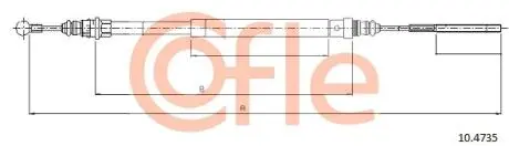 104735 Трос ручного гальма COFLE підбір по vin на Brocar
