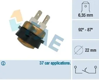 36070 Термовимикач вентилятора радіатора FAE підбір по vin на Brocar