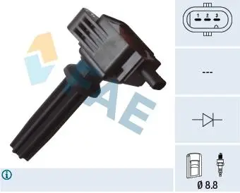 80255 Катушка зажигания FAE підбір по vin на Brocar