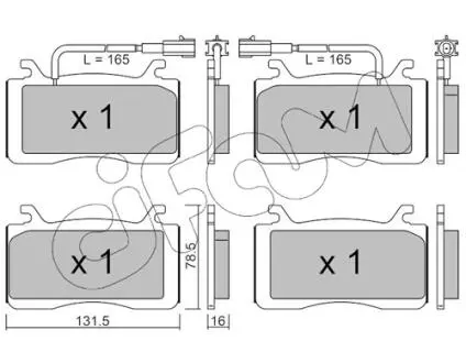 82211410 KLOCKI HAMULC. ALFA ROMEO STELVIO 16- PRZÓD CIFAM підбір по vin на Brocar