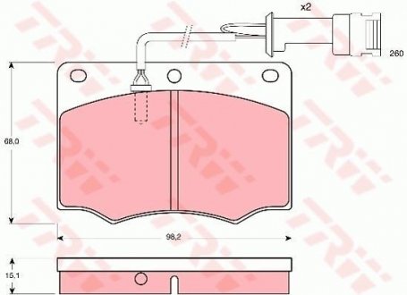 GDB691 Комплект тормозных колодок, дисковый тормоз TRW подбор по vin на Brocar