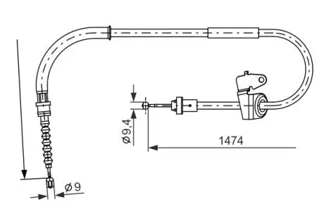 1987482229 Трос, стояночная тормозная система 1 987 482 229 BOSCH BOSCH подбор по vin на Brocar