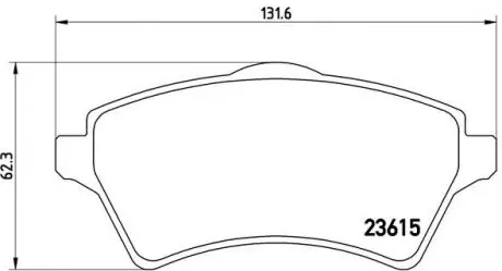 P44011 Гальмівна колодка Brembo BREMBO підбір по vin на Brocar