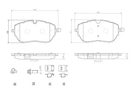 P61128 Тормозные колодки дисковые BREMBO подбор по vin на Brocar