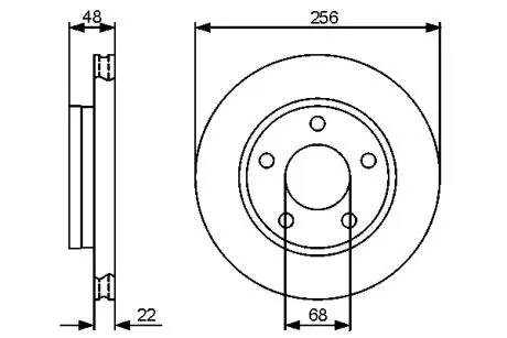 0986479463 Тормозной диск BOSCH підбір по vin на Brocar