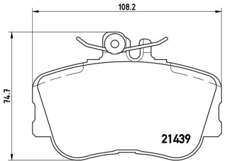 P06017 Гальмівні колодки, дискове гальмо (набір) BREMBO підбір по vin на Brocar