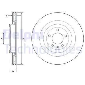 BG9126 Тормозной диск BG9126 DELPHI DELPHI підбір по vin на Brocar