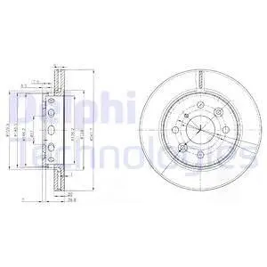 BG3074 Гальмівний диск DELPHI підбір по vin на Brocar