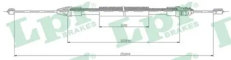 C0710B Трос, стояночная тормозная система LPR підбір по vin на Brocar
