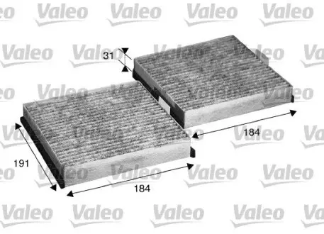 715568 Фільтр салону вугільний VALEO підбір по vin на Brocar