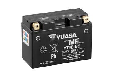 YT9BBS МОТО Yuasa 12V 8Ah MF VRLA Battery AGM YT9B-BS(сухозаряженій) YUASA підбір по vin на Brocar