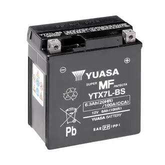 YTX7LBS МОТО Yuasa 12V 6Ah MF VRLA Battery AGM YTX7L-BS (сухозаряженій) YUASA підбір по vin на Brocar