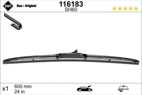 116183 Щітка склоочисника SWF підбір по vin на Brocar