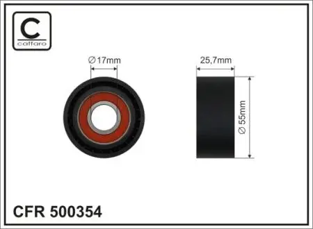 500354 Ролик CAFFARO підбір по vin на Brocar