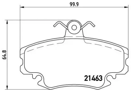 P68038 Комплект тормозных колодок из 4 шт. дисков BREMBO подбор по vin на Brocar