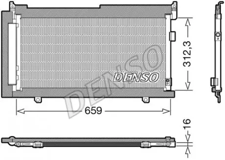 DCN36006 Радіатор кондиціонера DENSO підбір по vin на Brocar