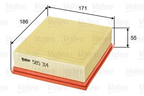 585314 Фільтр повітряний VALEO підбір по vin на Brocar