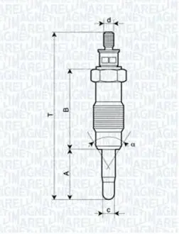 062580704304 Свеча накала FORD, HONDA,ISUZU,IVECO [062580704304] MAGNETI MARELLI підбір по vin на Brocar