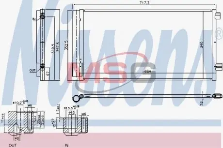940678 Радіатор кондиціонера NISSENS підбір по vin на Brocar