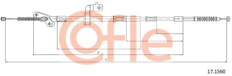 171560 Трос ручного гальма COFLE підбір по vin на Brocar