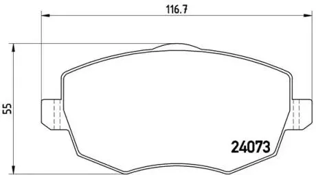 P23094 Гальмівні колодки, дискове гальмо (набір) BREMBO підбір по vin на Brocar