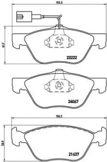 P23112 Гальмівні колодки, дискове гальмо (набір) BREMBO підбір по vin на Brocar