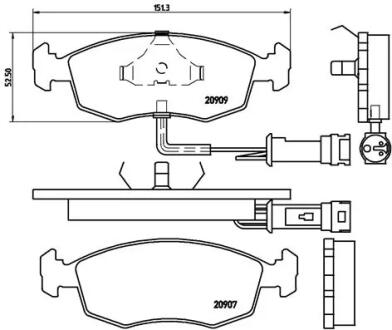 P24007 Гальмівні колодки, дискове гальмо (набір) BREMBO підбір по vin на Brocar