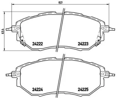 P78017X Тормозные колодки дисковые BREMBO подбор по vin на Brocar