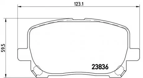 P83061 Тормозные колодки к-кт. BREMBO подбор по vin на Brocar