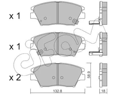 82210980 KLOCKI HAMULC. SSANGYONG TIVOLI 15- PRZÓD CIFAM подбор по vin на Brocar