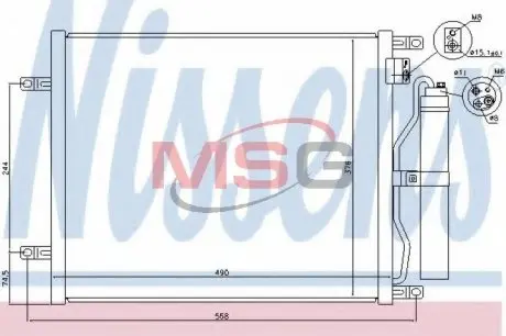 940070 Конденсатор, кондиционер NISSENS підбір по vin на Brocar
