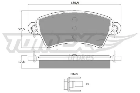 1341 KLOCKI HAMULC. CITROEN XSARA 97-00 2,0HDI TOMEX подбор по vin на Brocar